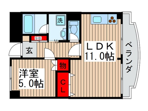 高砂スカイマンション(1008)の物件間取画像